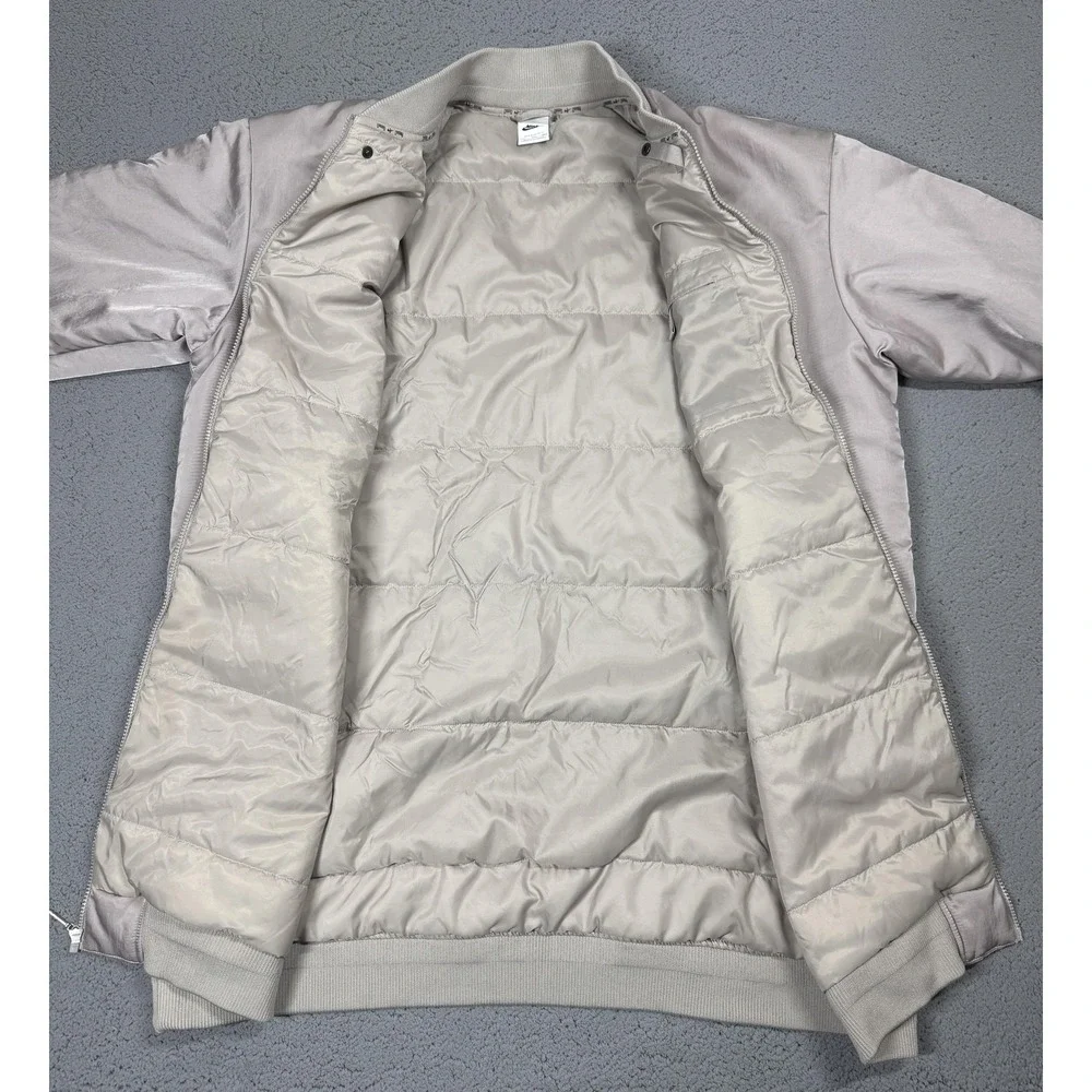 Nike Therma-FIT Air Jacket Mens 2XL Gray Full Zip Insulated Bomber DD4640-033
